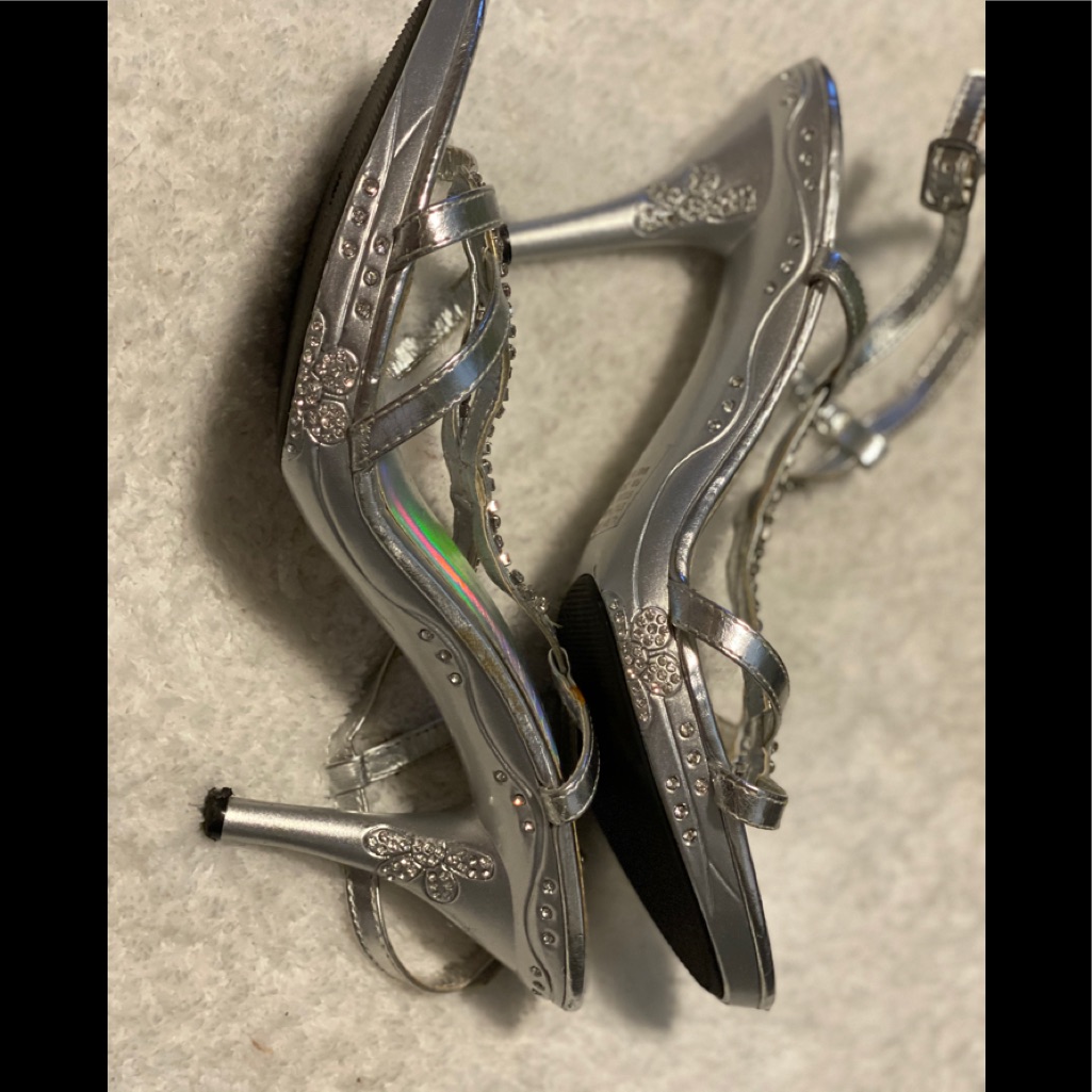 755 Silver Rhinestone Stilettos